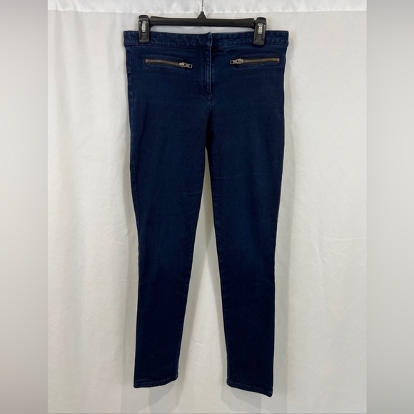 Veronica Beard Dark Wash Skinny Jeans Leggings with Zip Pockets - Picture 1 of 6